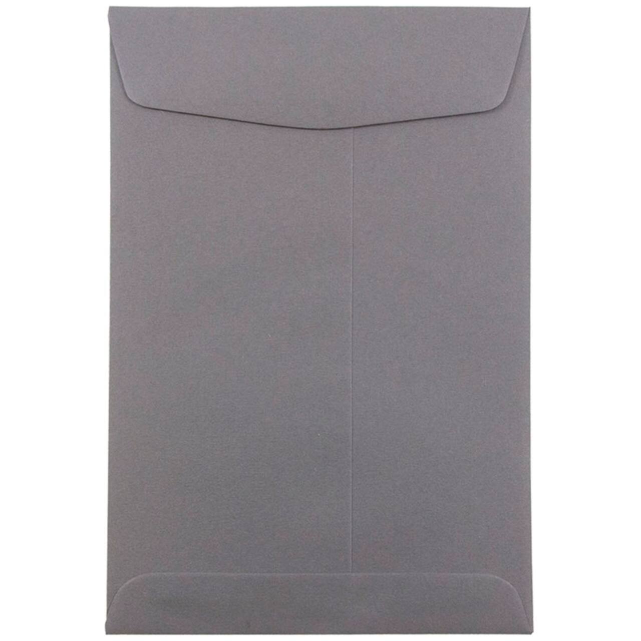 JAM Paper 6" x 9" Dark Gray Open End Catalog Premium Envelopes